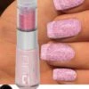Smalto Per Unghie Brillantini Duo Rosa Da Applicare Su Smalto Rosso 8ml