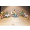 Statuine Del Presepe 10x8cm Gruppo Due Pastori Ed Il Pollaiolo