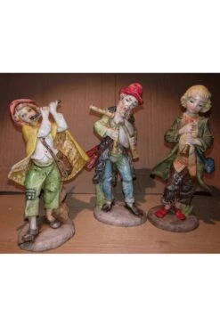 Statuine Del Presepe 12cm Gruppo Di Tre Zampognari