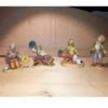 Statuine Del Presepe 7cm Gruppo Mendicante, Fagiolaio, Pastore, Contadino