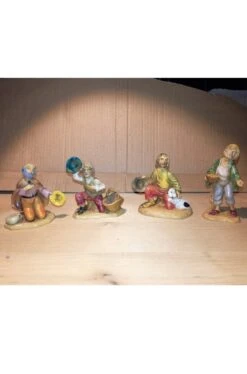 Statuine Del Presepe 7cm Gruppo Mendicante, Fagiolaio, Pastore, Contadino