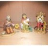 Statuine Del Presepe 7cm Gruppo Mendicante, Pastore, Taglialegna