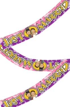 AMSCAN Striscione Festa Di Matrimonio Just Married Di Nylon 2,70mt