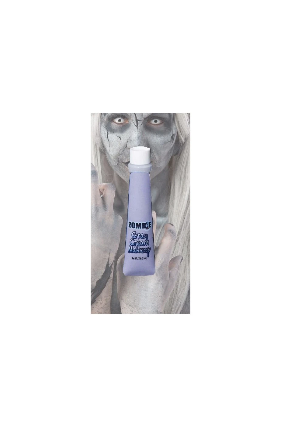 Trucco Teatrale Fondotinta Grigio Tubetto Aqua Color 28ml Zombie, Pietra, Statue - immagine 2