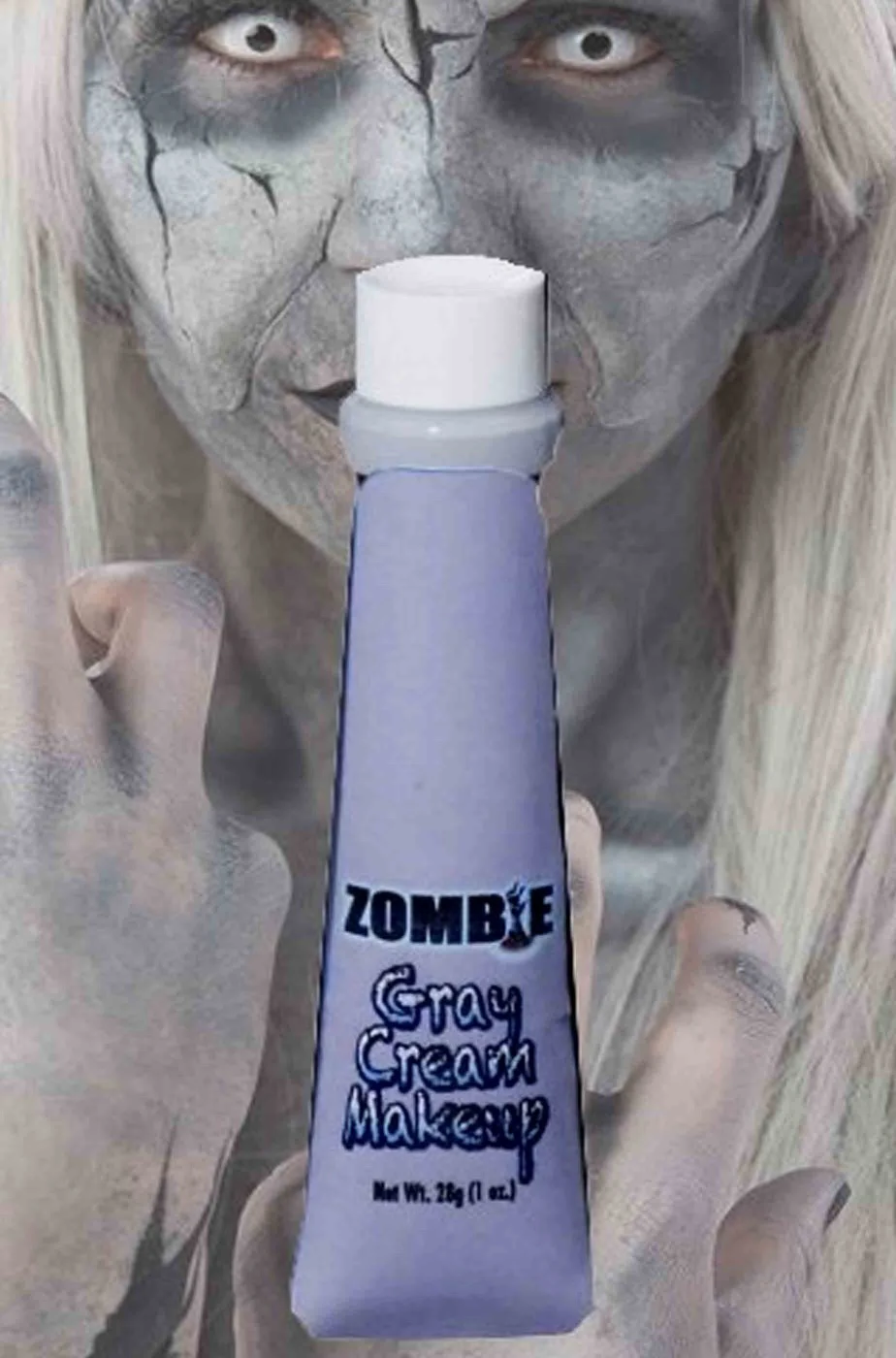 Trucco Teatrale Fondotinta Grigio Tubetto Aqua Color 28ml Zombie, Pietra, Statue
