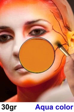 Trucco Teatrale In Cialda Acqua Color Arancio Terra D'india 30gr