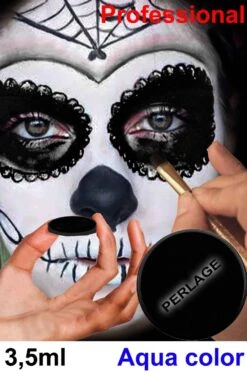 Eulenspiegel Trucco Teatrale Cialda Acqua Color 3,5 Ml Nero Perlato