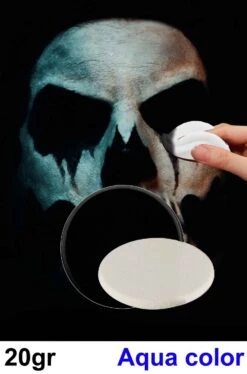 Trucco Teatrale In Cialda Aqua Color Con Spugnetta Nero