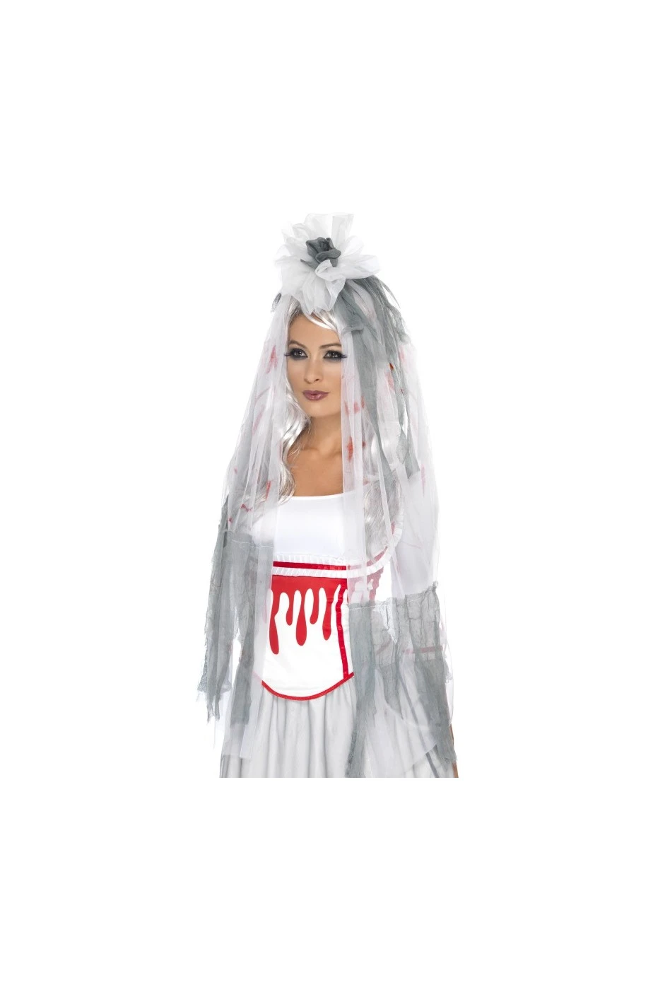 Smiffys Velo Da Sposa Insanguinato Dia De Los Muertos - immagine 2