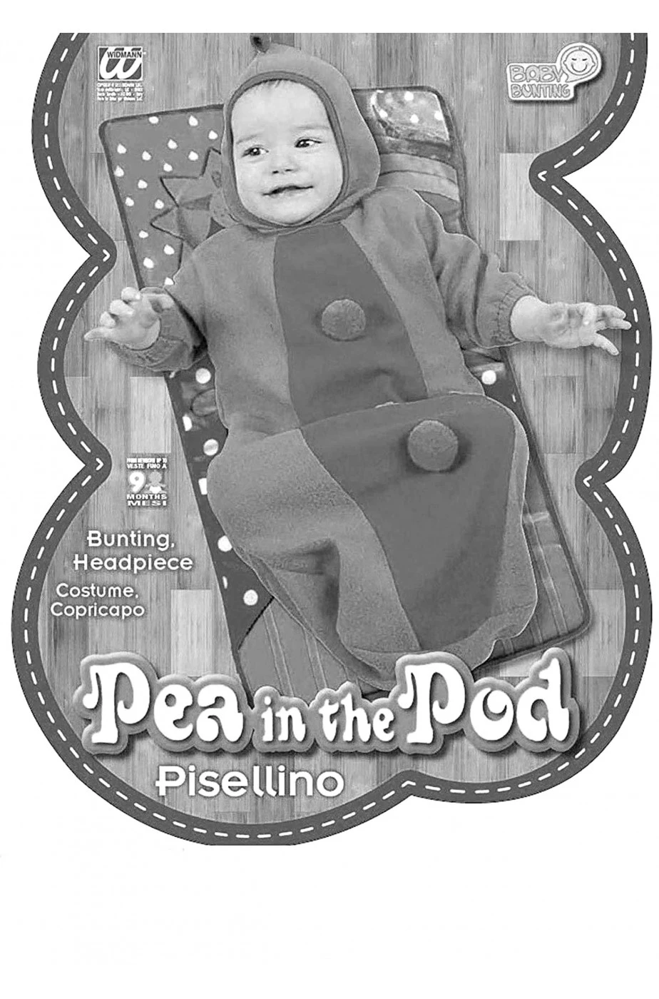 WIDMANN Costume Bambino Neonato Sacco Nanna Da Pisello - immagine 2