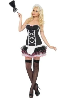 Smiffys Costume Cameriera Sexy Magenta