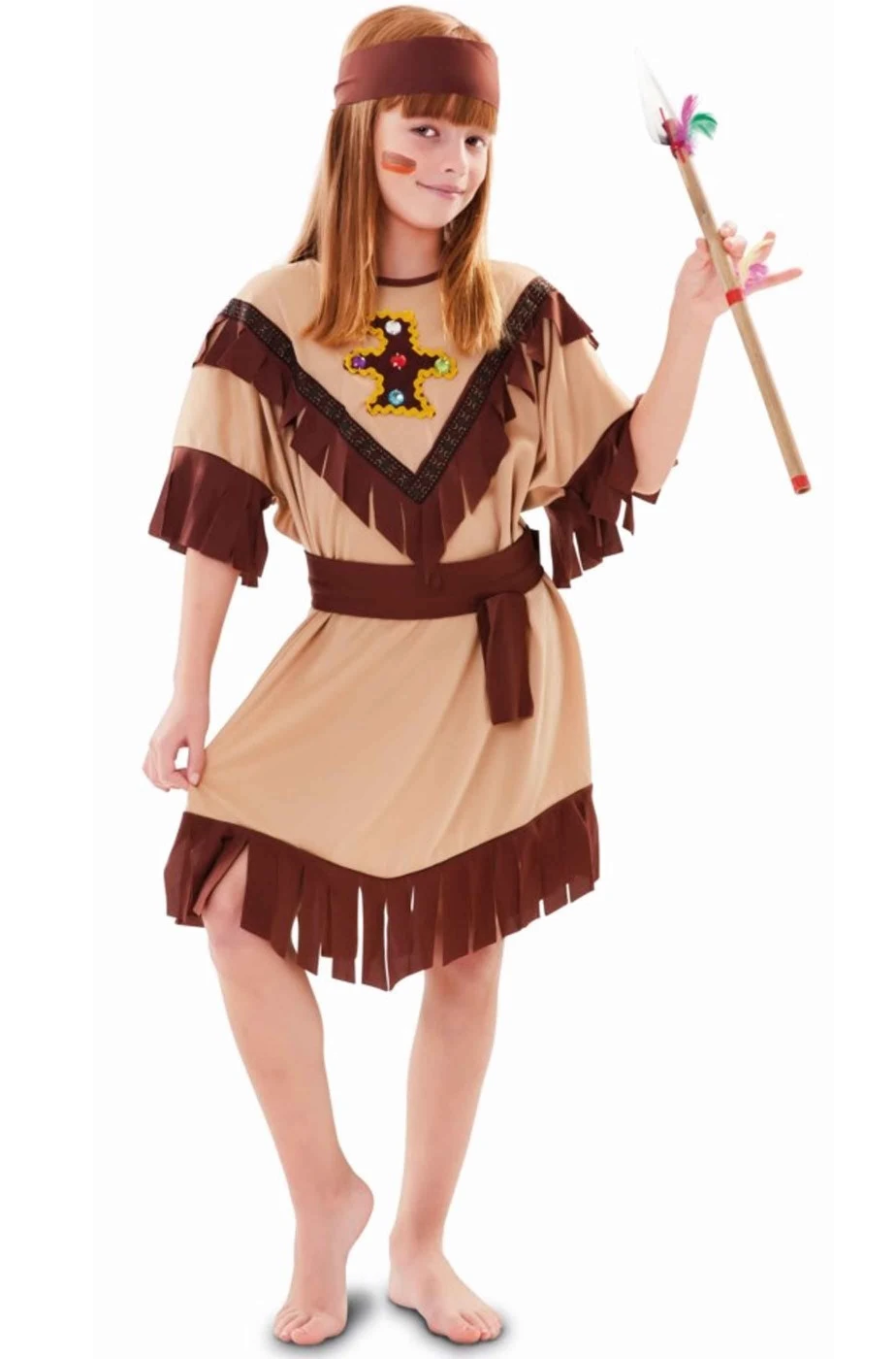Costume Carnevale Bambina Principessa Indiana Sioux
