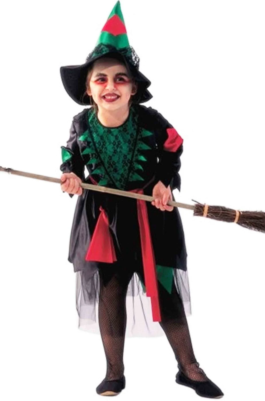 Costume Carnevale Bambina Strega Verde