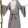 Costume Uomo Druido Fantasy Negromante Stile Gandalf