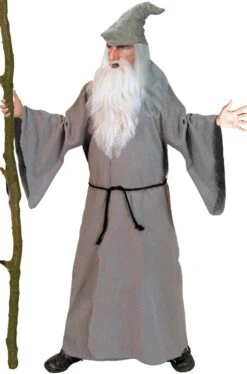 Costume Uomo Druido Fantasy Negromante Stile Gandalf