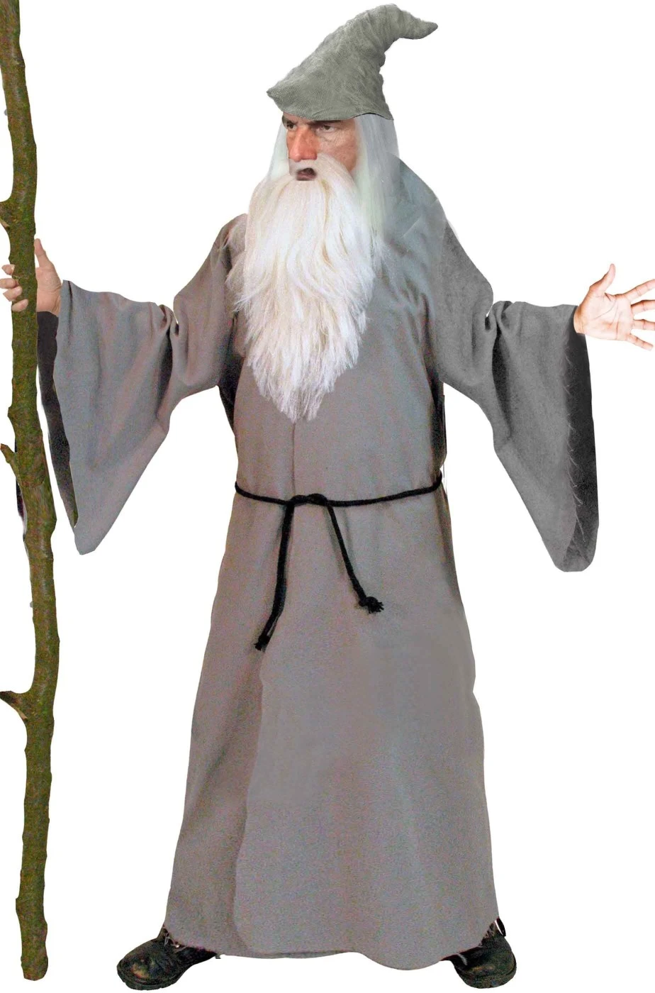 Costume Uomo Druido Fantasy Negromante Stile Gandalf